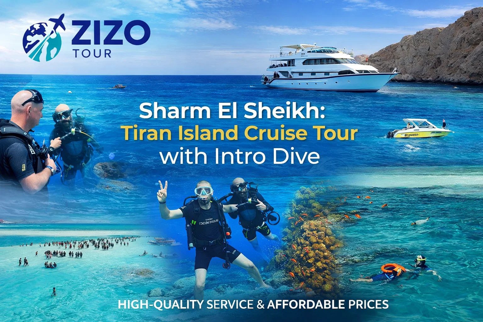 Sharm El Sheikh: Tiran Island Cruise Tour with Intro Dive